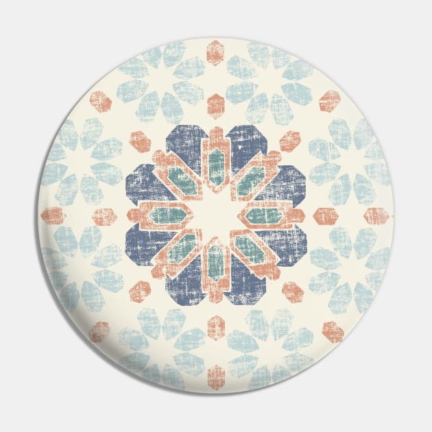 Moroccan Tile - Periwinkle Pin by crumpetsandcrabsticks