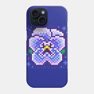 Celestial Pansy Pixel Painting Phone Case