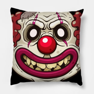 Happy zombie clown Pillow