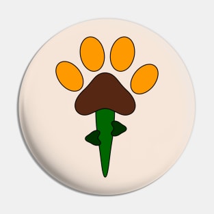 Dog Footprints Plant colored with Sunflowers colors - Fantasy Plant / Strange Plant Pin