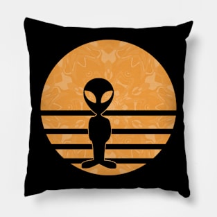 Encounters Kaleidoscope Pattern Reveal Alien Sunset Silhouette Pillow