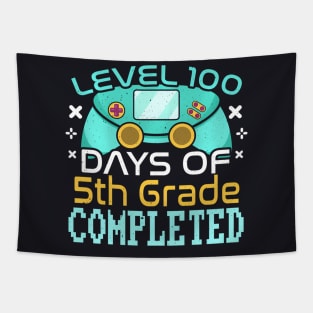 100Th Day Completed 5Th Grade Gamer Happy 100 Days Of School Tapestry