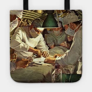 Vintage Science and Medicine, Doctors Performing Surgery in a Hospital ER Tote