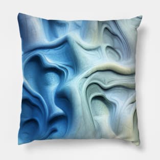 Blueish liquid shapes Pillow