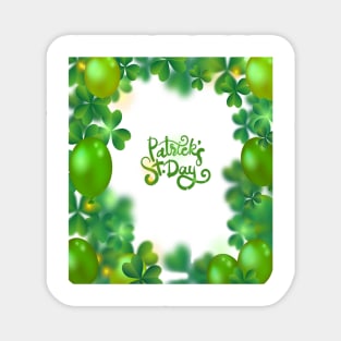 green clover balloon light st patriks day Magnet