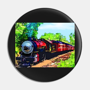 Colorful Steam Train Pin