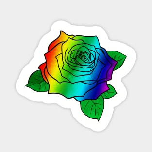 Rainbow Rose Magnet