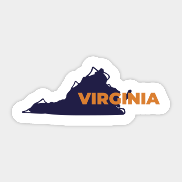 Virginia Map Outline Virginia State Sticker Teepublic
