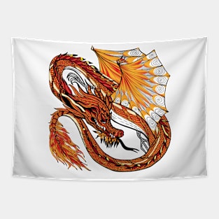 Dragon Sketch Color Tapestry