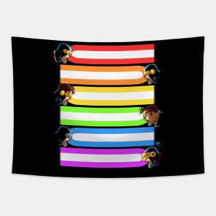 LGBTQIA+ Slim Rainbow Tapestry