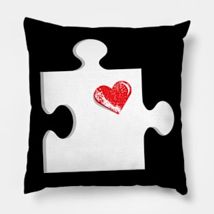 Love Puzzle Design for Jigsaw Puzzle Fans Pillow