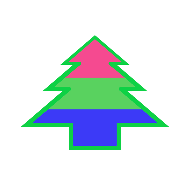 Polysexual/Polyromantic Pride: Christmas Tree by DisneyFanatic23