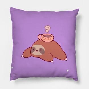 "Thank You" Coffee Sloth Pillow