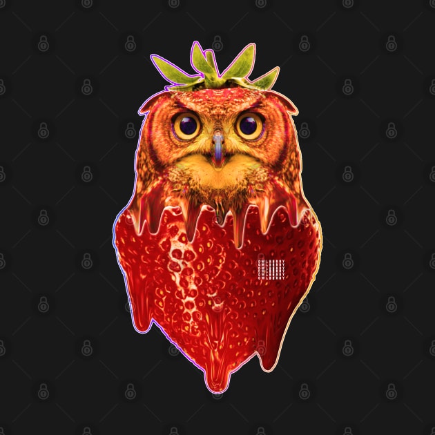 owl strawberry by dwalikur