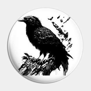 black raven Pin