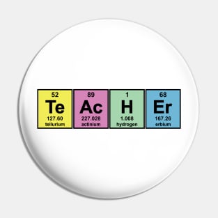 Science Teacher Chemical Elements Pin