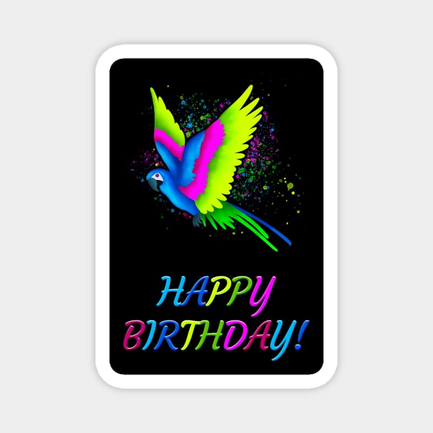 Happy Birthday! Magnet by Kelly Louise Art