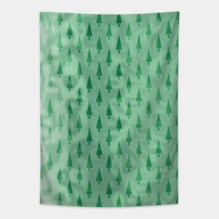 GREEN Christmas Forest Tapestry