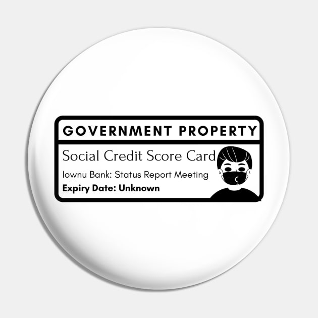 Social Credit Score Card Man #1 Pin by Onallim