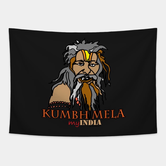 kumbh mela Tapestry by Pradeeshk