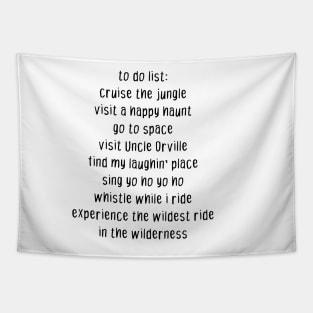 To Do List - Happiest Place on Earth Tapestry