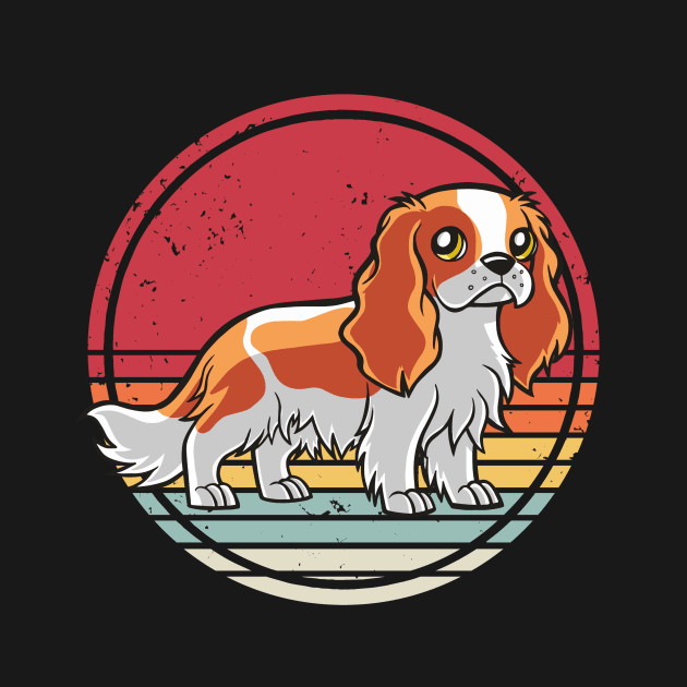 Cavalier King Charles Spaniel Retro Vintage by Visual Vibes