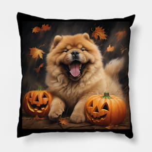 Halloween Chow Chow Pillow