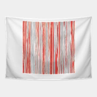 coral grey white pink striped pattern Tapestry