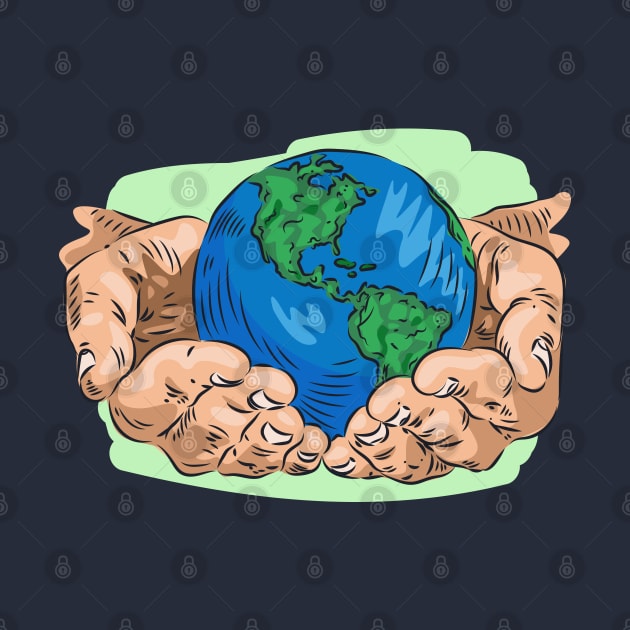 Mother Earth Day Illustration by Mako Design 