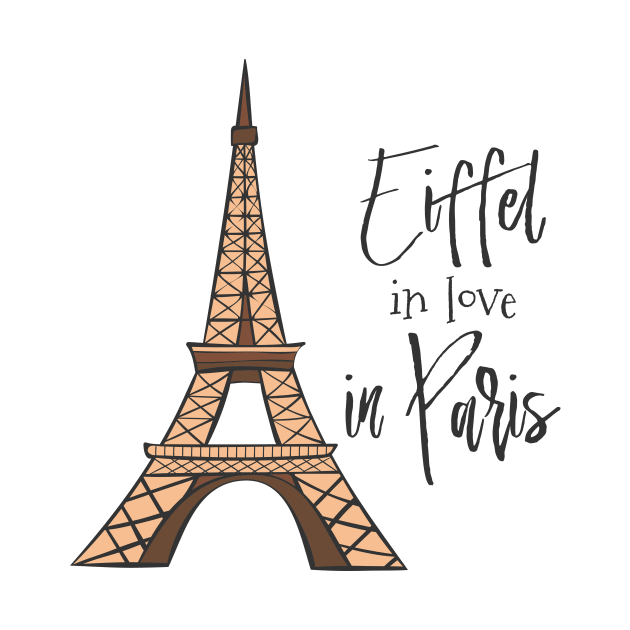 Eiffel in Love in Paris by Dreamy Panda Designs