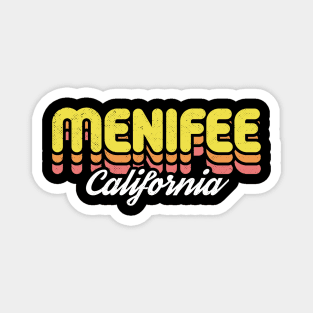 Retro Menifee California Magnet