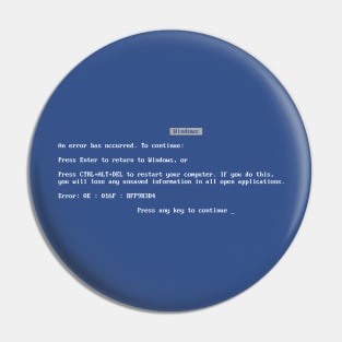 Blue Screen of Death Pin