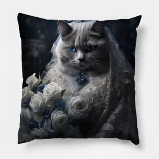 Ghostly Bride British Shorthair Pillow