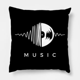 Music Soundwaves Vinyl Record Pillow