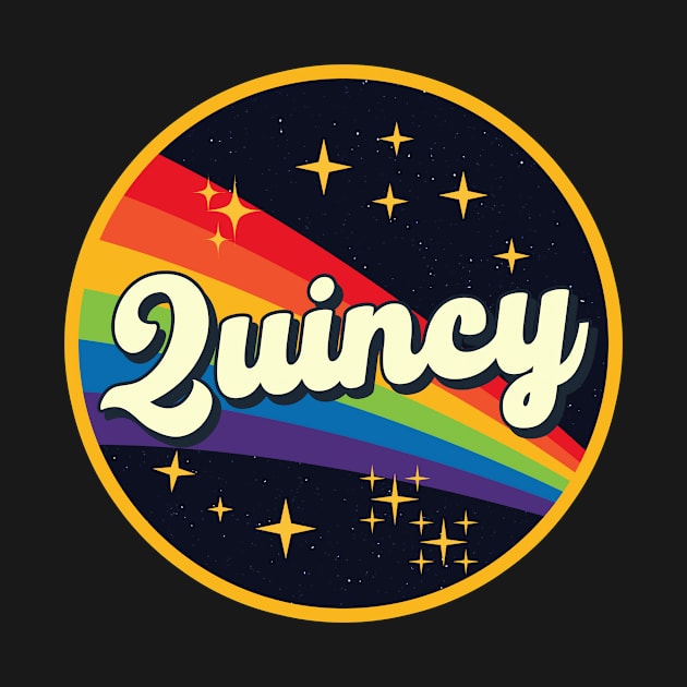 Quincy // Rainbow In Space Vintage Style by LMW Art