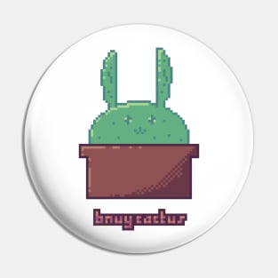 Bunny Cactus Pixelart Pin