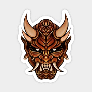 Rage of the Oni - Japanese Yokai Mask Magnet