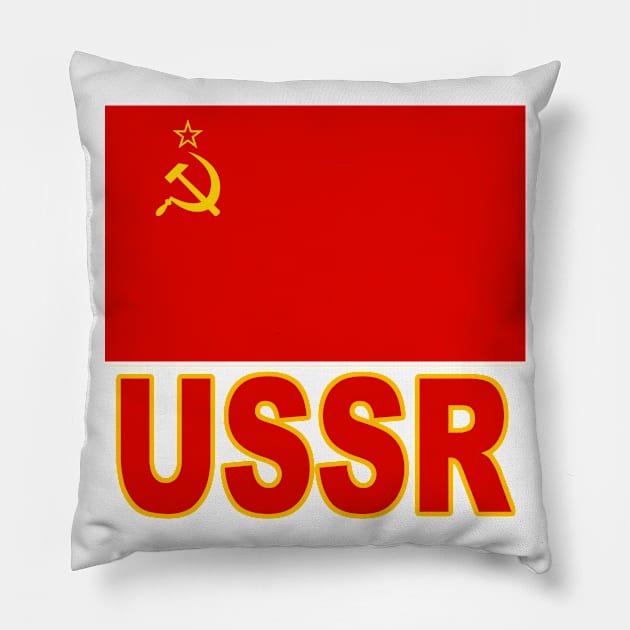 The Pride of the Soviet Union (USSR) - National Flag Design Pillow by Naves