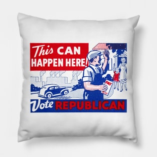 1940's Vote Republican Pillow