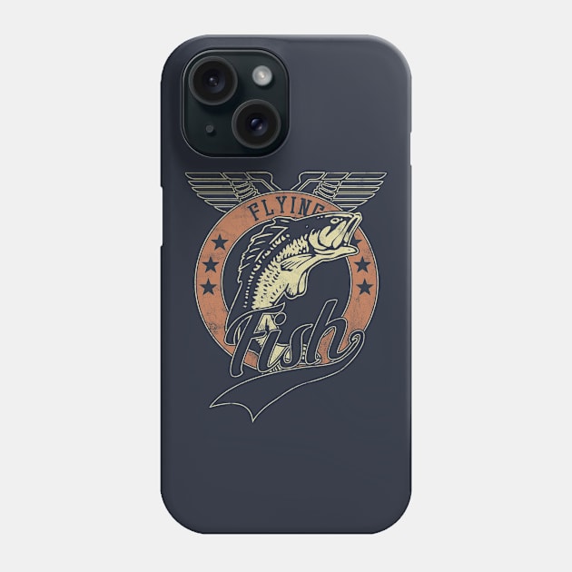 Flying Vintage Fish Phone Case by bluerockproducts