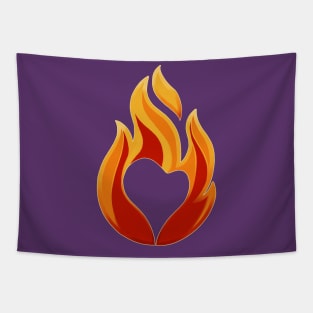 Heart On Fire Tapestry