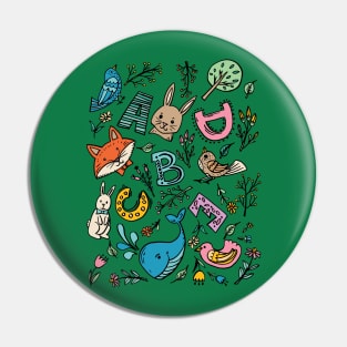 Forest Friends ABC Pin