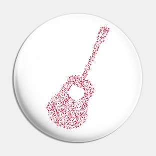 music notes guitar Pin