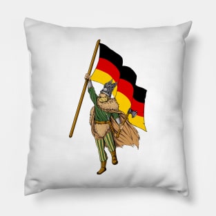 Germanic warrior with flag - Germany Pillow