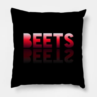 Beets - Healthy Lifestyle - Foodie Food Lover - Graphic Typography - Red Pillow