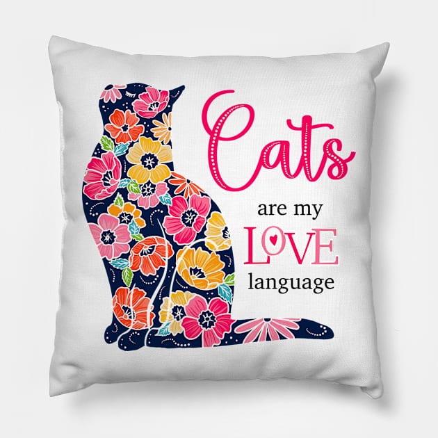 Cats are my Love Language Pillow by Simply Robin Creations