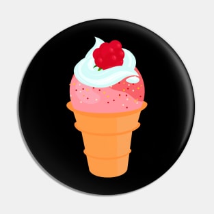 raspberry ice cream Pin