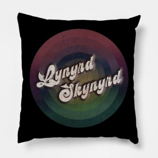 retro vintage circle Lynyrd Skynyrd Pillow