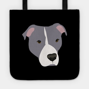 Grey and White Pit Bull Tote