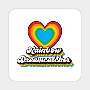 Rainbow Dreamcatcher Heart Magnet